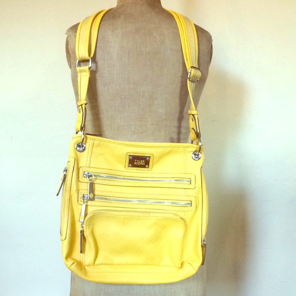 Tyler Rodan butter yellow shoulder purse